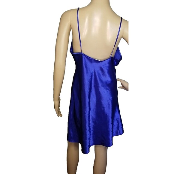 Vintage Val Mode Lingerie Royal Blue Size Medium Slip Dress Nightgown        T47 - Picture 5 of 9
